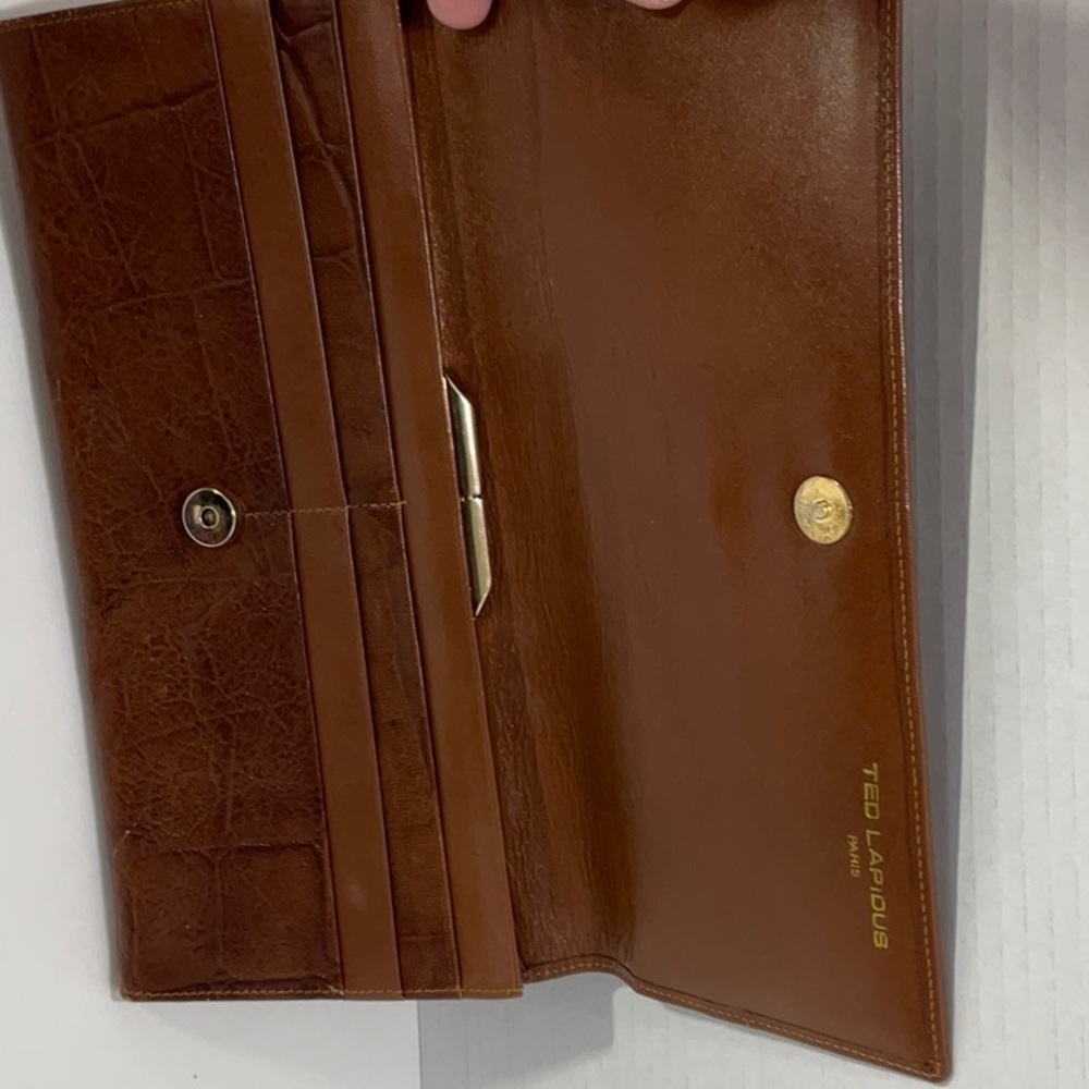 TED Lapidus clutch/wallet Brown Leather - Picture 5 of 15